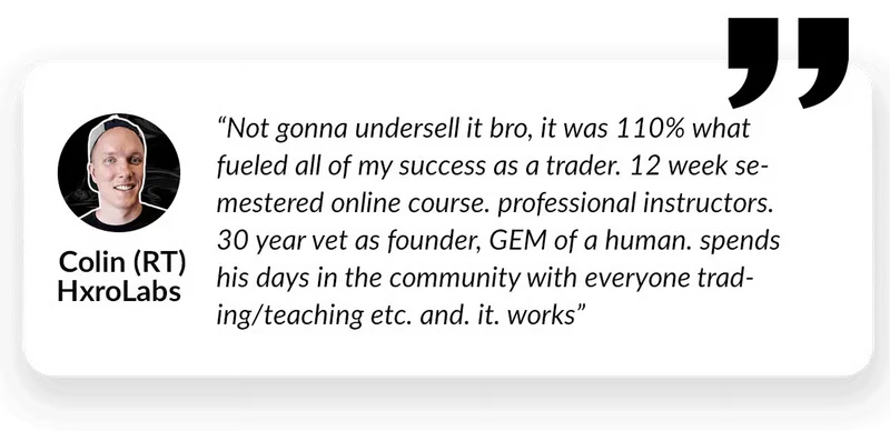 Colin HxroLabs: 110% what fueled all of my success as a trader