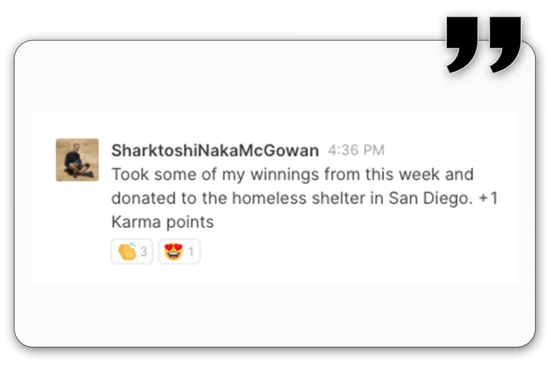 Community member donating to homeless shelter