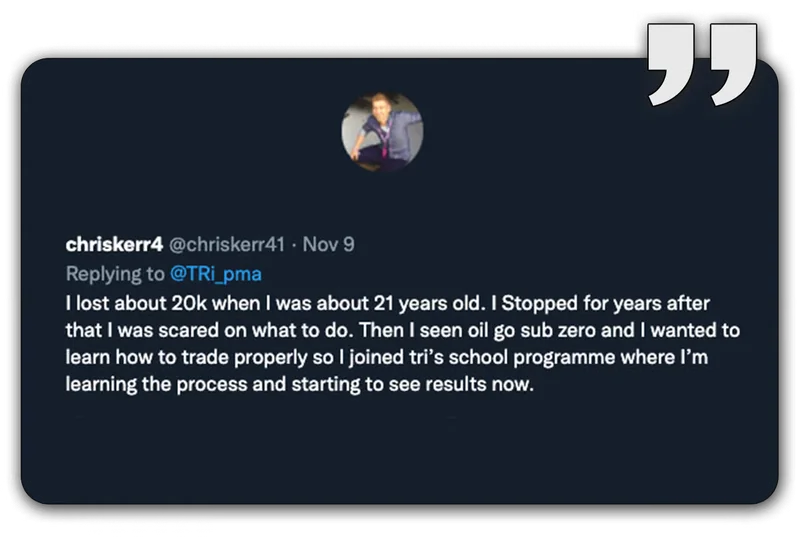 ChrisKerr: Joined TRI's school programme, learning the process